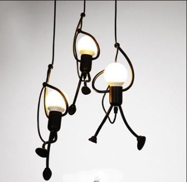 Люстра подвесная 3 человечка Черный (12279615) - фото 5