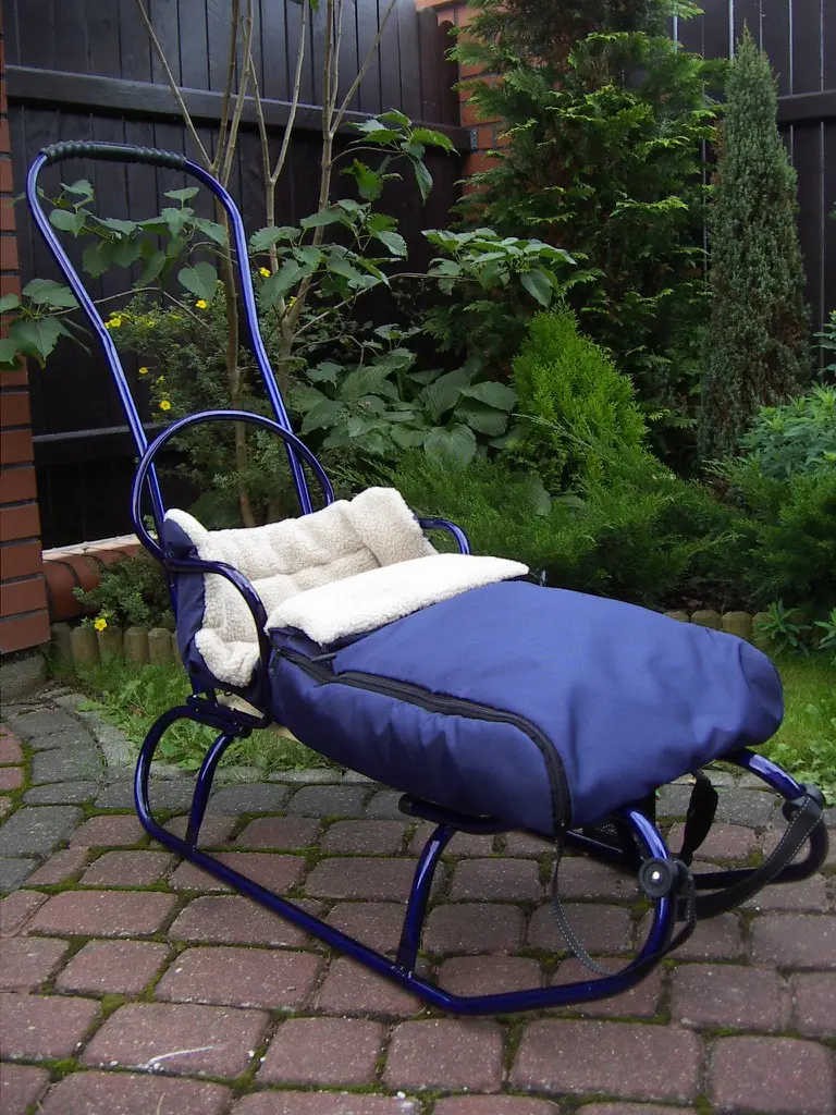 Санки 4в1 з ручкою та конвертом Cиній (BACIK) - фото 2