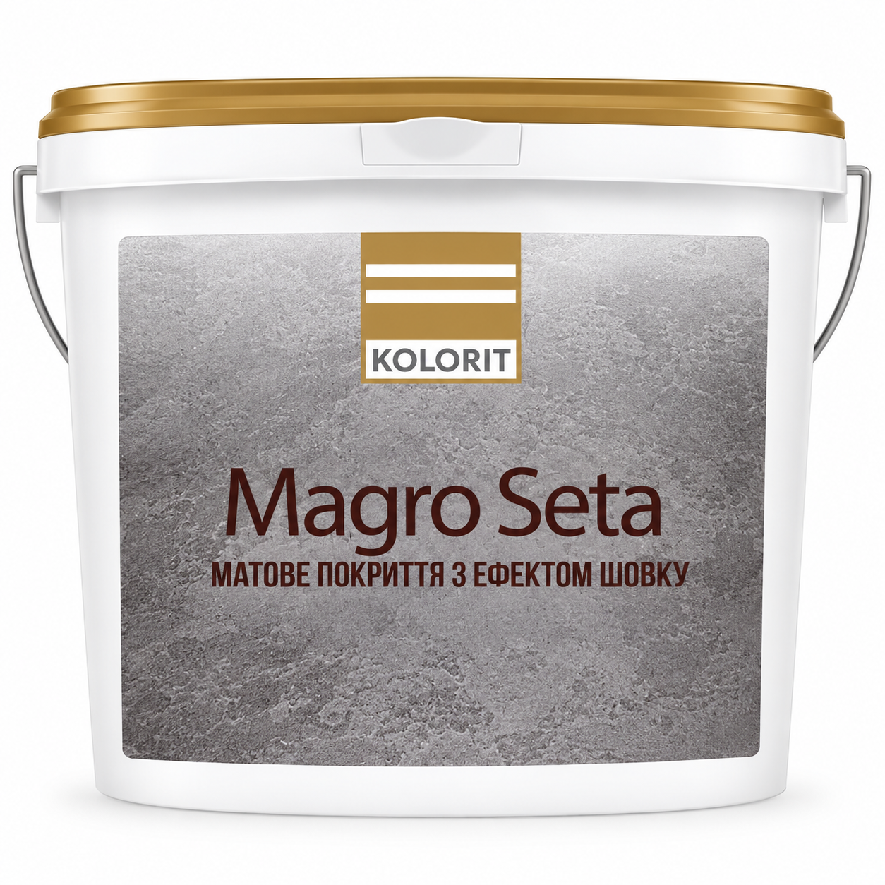 Покрытие декоративное матовое с эффектом шелка Magro Seta База W белая 0,9 л