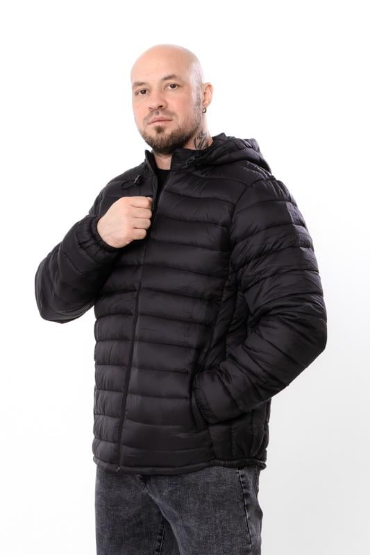 Куртка cтьобана демісезонна чоловіча Носи Своє plus size 4XL Чорний (14284)