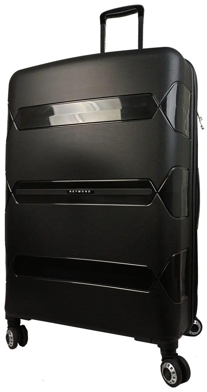 Валіза пластикова Reymond велика 120 л Чорний (S9010222) - фото 2 Валіза пластикова Reymond велика 120 л Чорний (S9010222) - фото 2