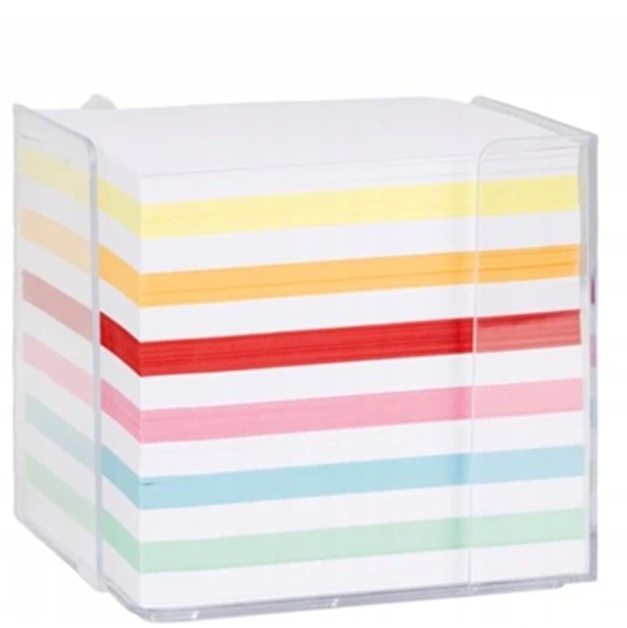 Бумага для заметок Crelando в пластиковом органайзере комбинированная 800 л. 9x9 см (2858840408)