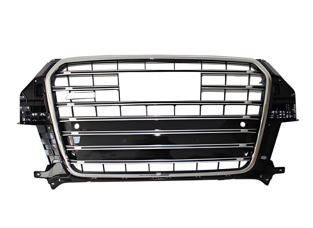 Передняя решетка SQ-Style 2011-2015 с хромом GT Tuning для Audi Q3 2011-2019 ABS Черный