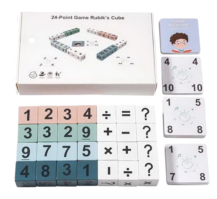Настольная игра 24 D 384 кубика с цифрами/математические знаки/карточки с заданиями (2471302627) Настольная игра 24 D 384 кубика с цифрами/математические знаки/карточки с заданиями (2471302627)