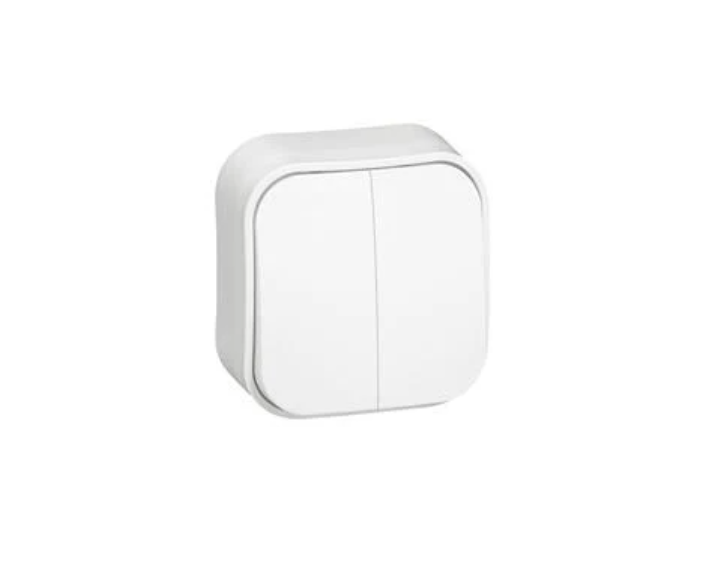 Выключатель Legrand Forix 2-клавишный 10А Белый (782402)