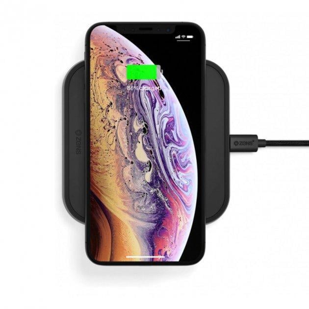 Бездротове зарядний пристрій Zens Single Aluminium Wireless Charger 10W, Black (ZESC11B/NA)
