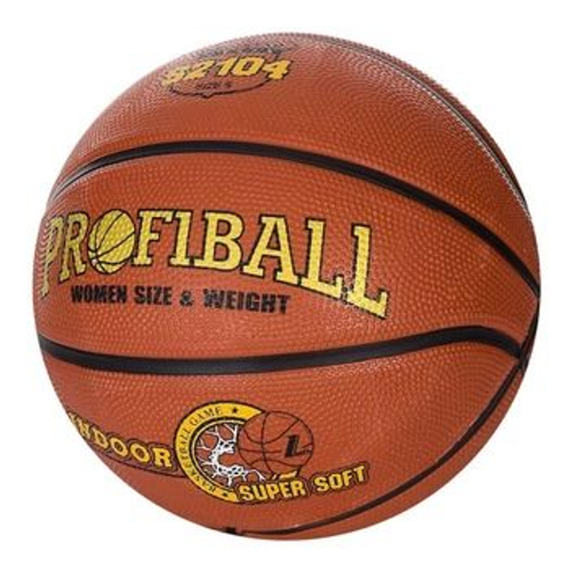 Баскетбольний м'яч PROFIBALL EN-S2304 з гуми для приміщень Коричневий (100-98-EN-S2304)