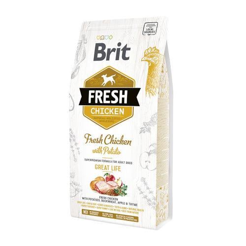 Корм сухий для дорослих собак Brit Fresh Chicken With Potato свіжа курка та картопля 2,5 кг (6228) - фото 1