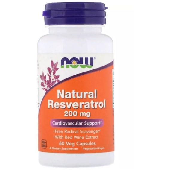 Ресвератрол NOW Foods Natural Resveratrol 200 мг 60 Veg Caps