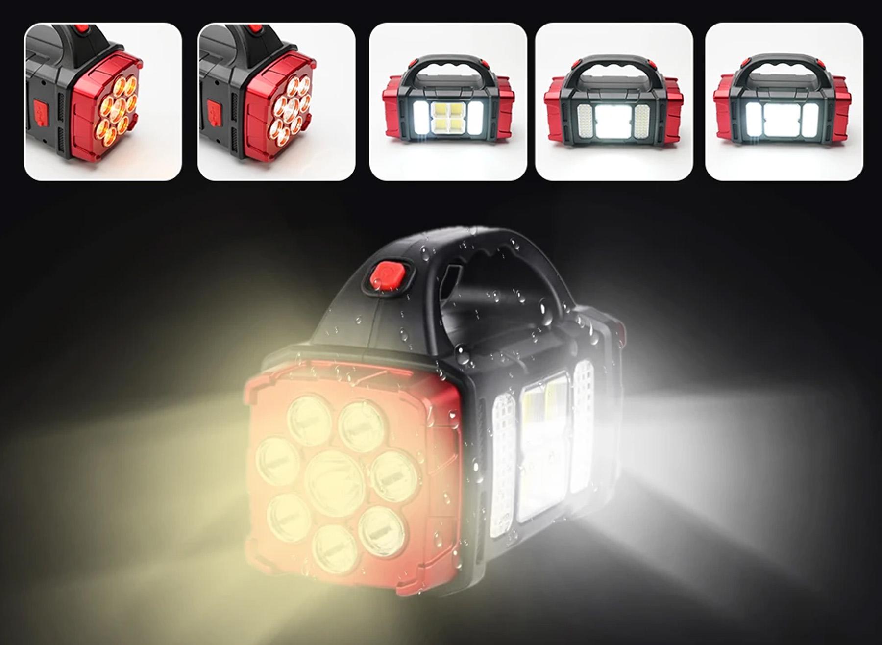 Ліхтар кемпінговий з сонячною панеллю та PowerBank Hurry Bolt HB-1678 2400 mAh USB Червоний (234568146) - фото 5 Ліхтар кемпінговий з сонячною панеллю та PowerBank Hurry Bolt HB-1678 2400 mAh USB Червоний (234568146) - фото 5