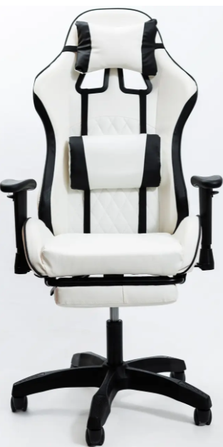 Крісло геймерське Raptor white з підставкою для ніг/ергономічною спинкою - фото 5 Крісло геймерське Raptor white з підставкою для ніг/ергономічною спинкою - фото 5