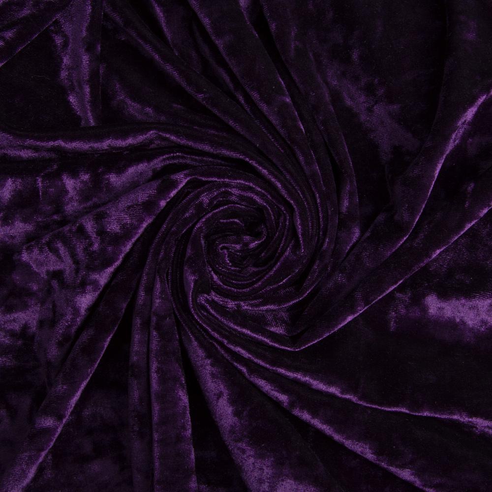 Ткань Бархат Li Фиолетово-лиловый (23068)