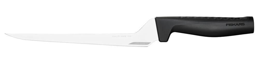 Кухонный нож для рыбы и мяса филейный Fiskars Hard Edge всадной с эргономичной рукояткой нержавеющая сталь 22 см Черный (2565335951) Кухонный нож для рыбы и мяса филейный Fiskars Hard Edge всадной с эргономичной рукояткой нержавеющая сталь 22 см Черный (2565335951)