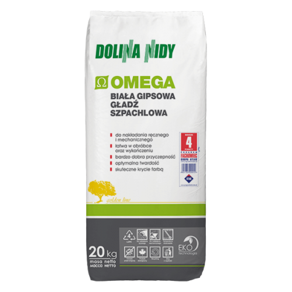 Шпаклівка фінішна гіпсова Dolina Nidy OMEGA 20 кг Білий (30168218)