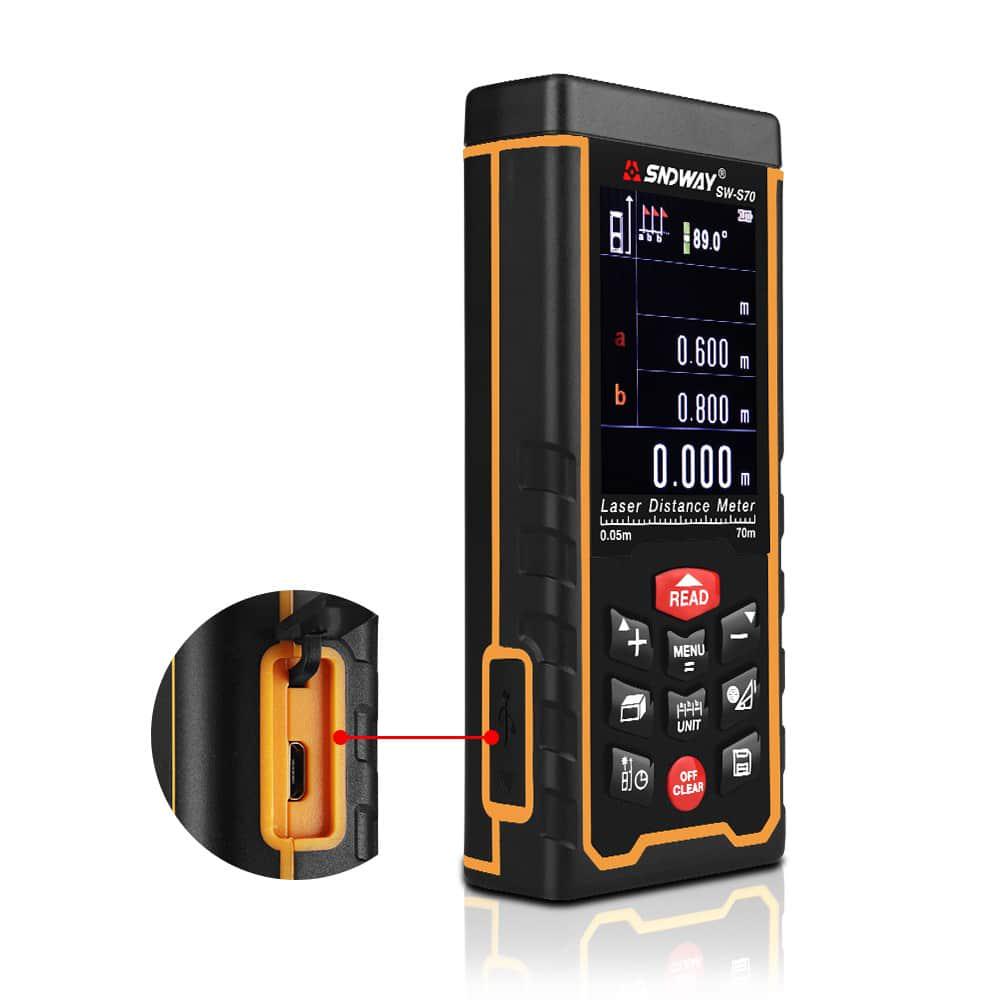 Лазерний далекомір Sndway SW-S70 на 70 м з цифровим рівнем - фото 4 Лазерний далекомір Sndway SW-S70 на 70 м з цифровим рівнем - фото 4