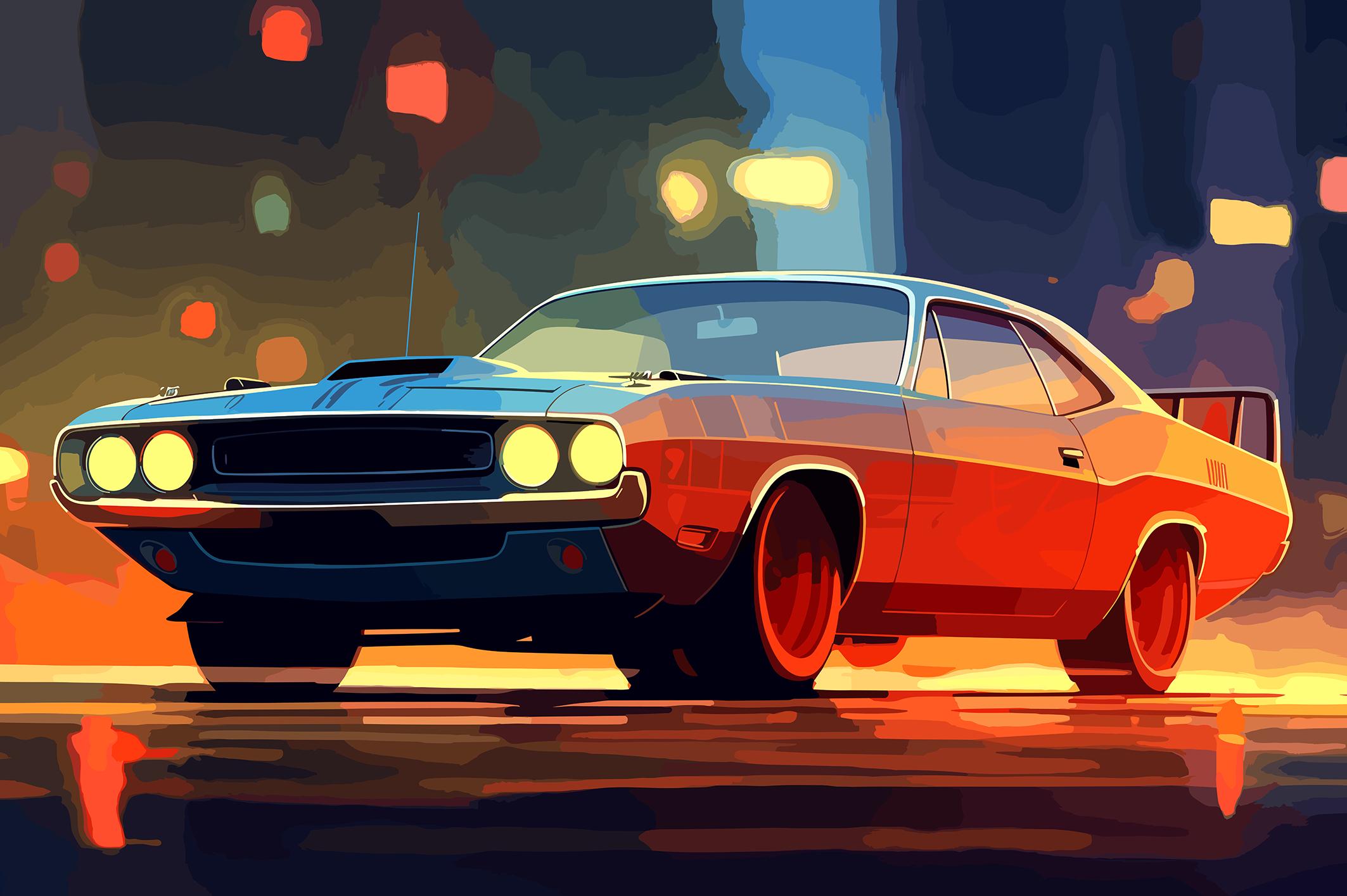 Фотообои Upstream Загадочная машина из комикса 120х180 см (S5CAR-016/2)