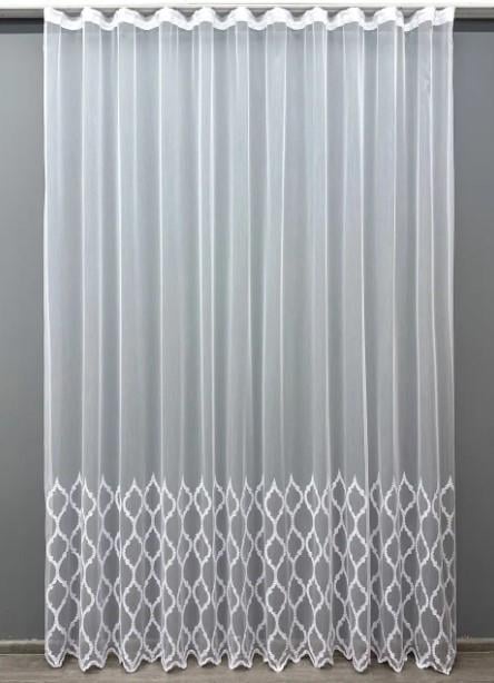 Тюль в гостиную/спальню бамбук Холодный белый (1622т)
