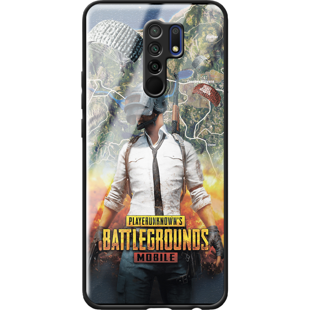 Чехол BoxFace Xiaomi Redmi 9 PUBG Mobile Черный силикон со стеклом (40233-up2309-40865)