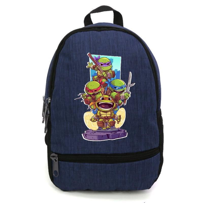 Школьный рюкзак Cappuccino Toys ninja turtle-08 с принтом Черепашки ниндзя 12,5 л Синий (1381809891)