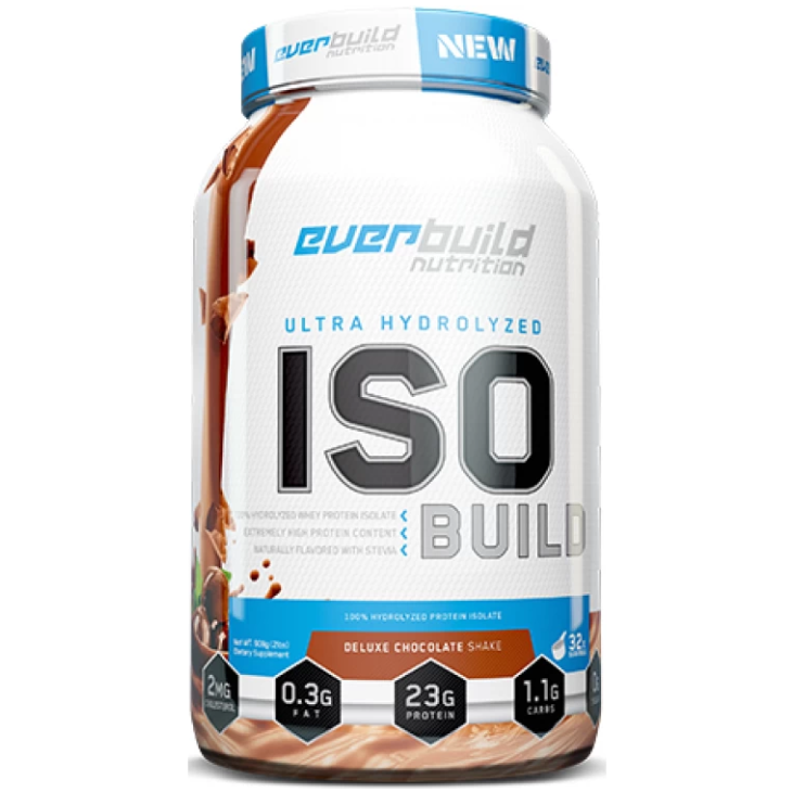 Изолят сывороточного протеина Everbuild Nutrition Iso Build Ultra Hydrolyzed Шоколад 908 г
