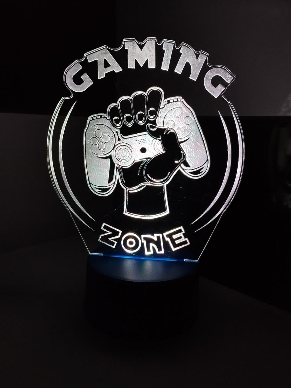 3D-ночник Геймера Gaming zone 2 несколько подсветок/на батарейке (2894230454)