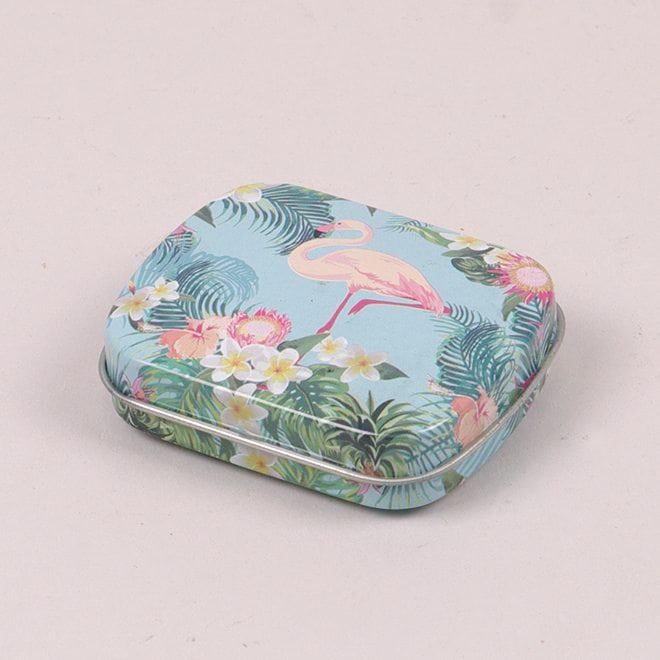 Коробочка металлическая Flora Фламинго для хранения мелочей (25226)