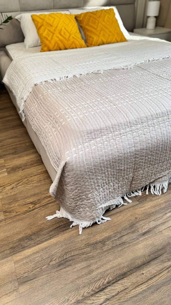 Покрывало муслиновое 200х230 см Бежевый (Д-muslin25-009-03) - фото 2 Покрывало муслиновое 200х230 см Бежевый (Д-muslin25-009-03) - фото 2