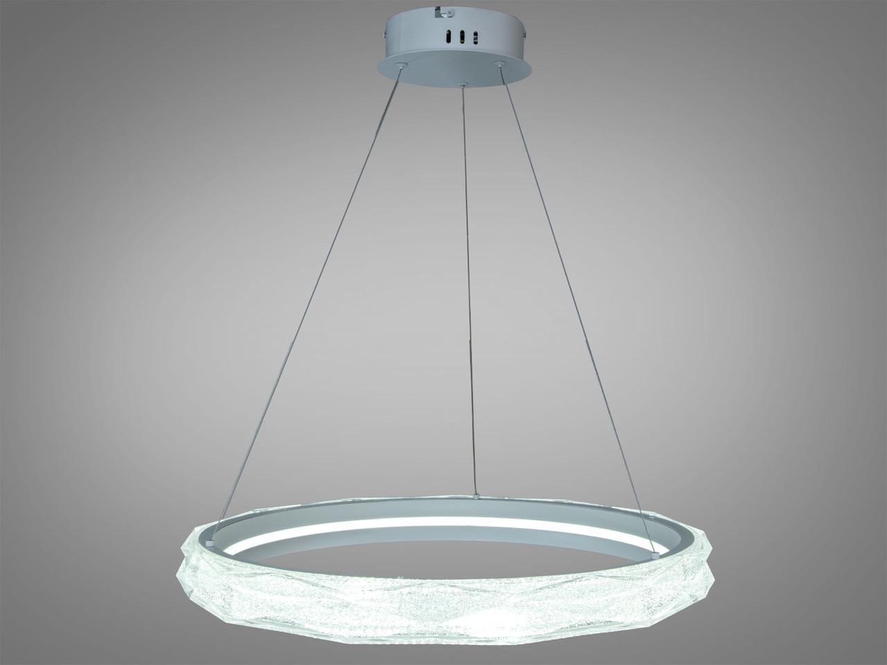 Люстра светодиодная подвесная для кухни и гостиной 583-600WH 95 Вт с пультом Белый (2950852165)