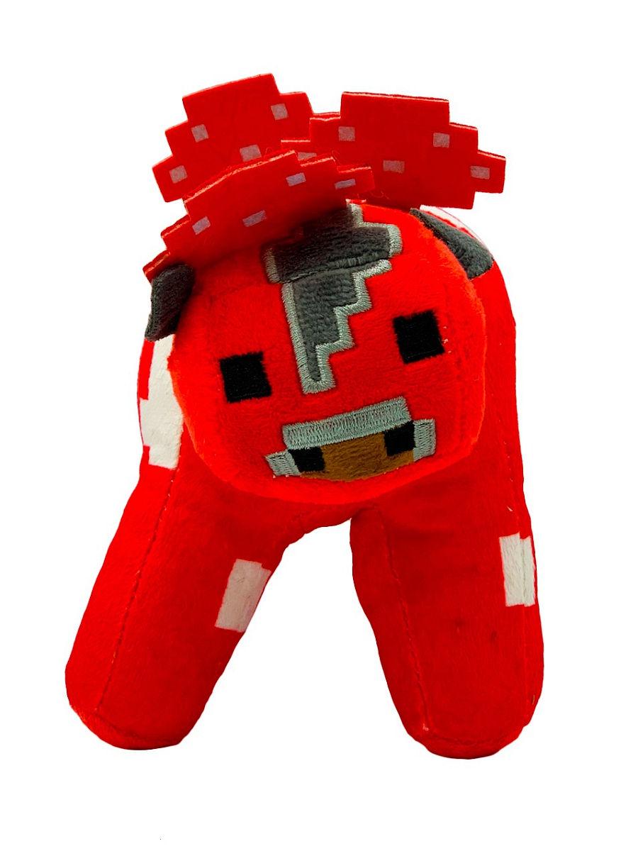 Мягкая игрушка герой Майнкрафт Корова Грибная Красная 18 см - фото 2 Мягкая игрушка герой Майнкрафт Корова Грибная Красная 18 см - фото 2