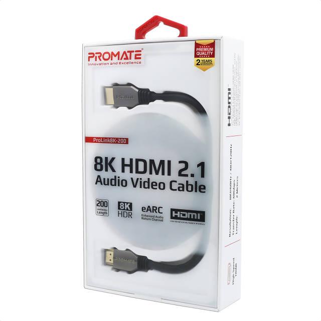 Кабель Promate ProLink8K-200 HDMI 2.1 UltraHD-8K HDR eARC 2 м Black - фото 8