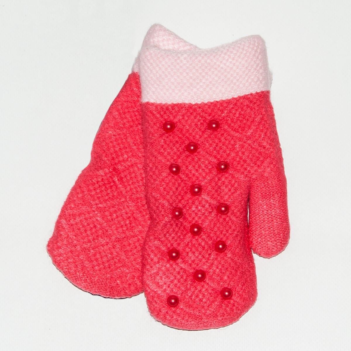 Перчатки подростковые на меху 12-15 лет 18-7-40 Малиновый (DR010205)