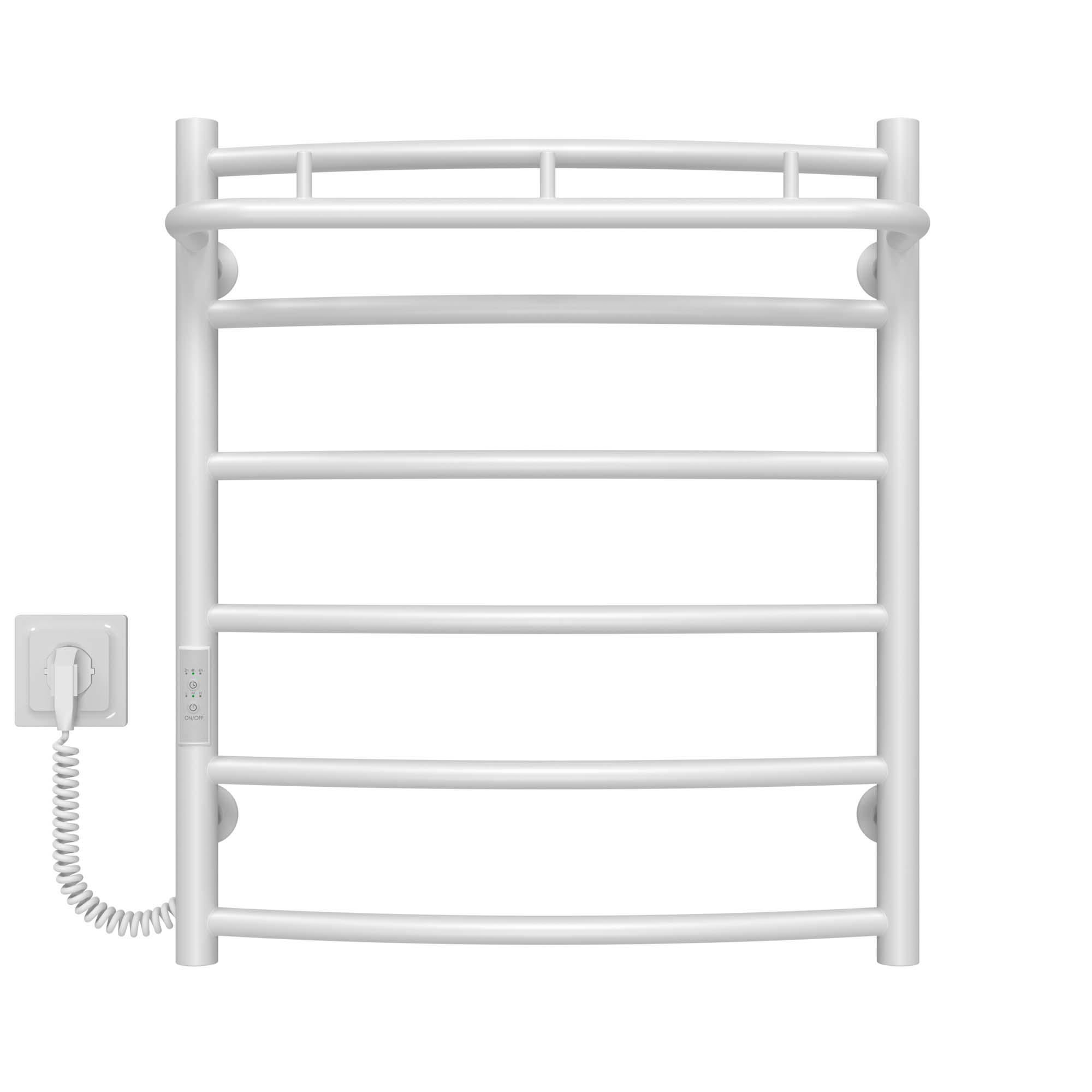 Полотенцесушитель электрический Deffi Классик N П6 WD03 левое подключение нержавеющая сталь 500x600 см Белый (C.KN.60.50.6.EWL3)