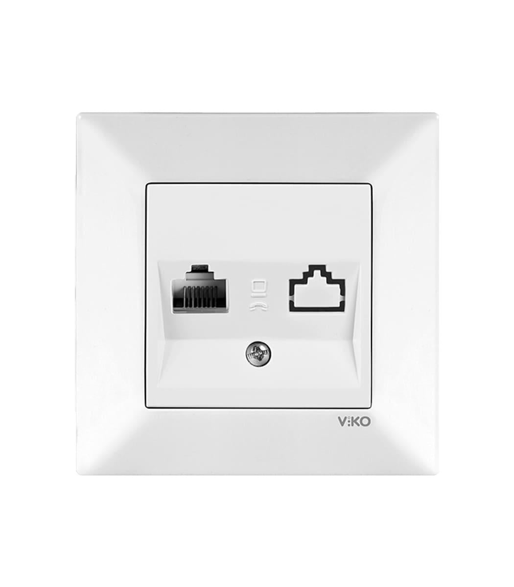 Розетка комп'ютерна VIKO Meridian Білий (221412) Розетка комп'ютерна VIKO Meridian Білий (221412)