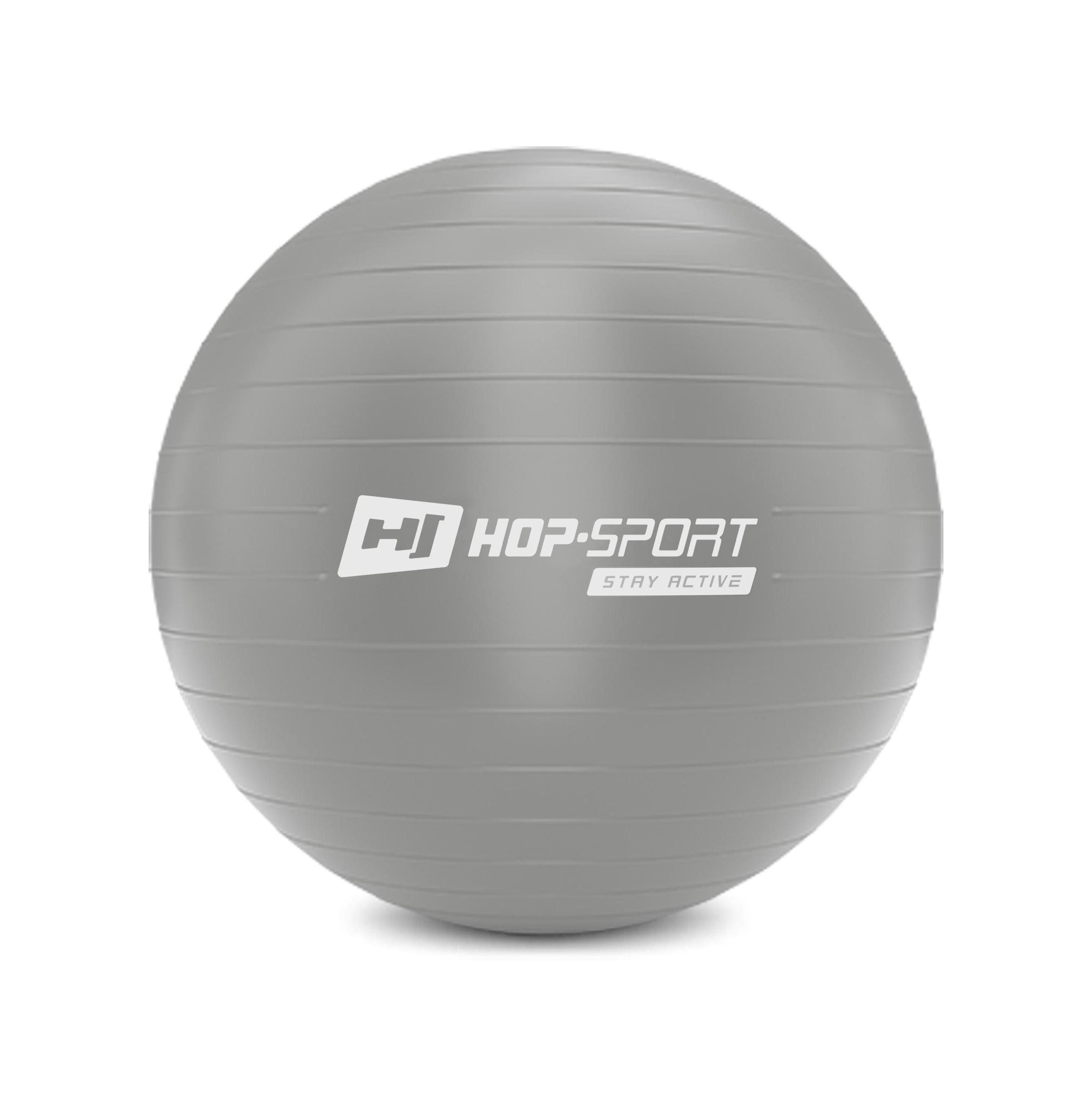 Фитбол + насос Hop-Sport 2020 55 см Cеребристый