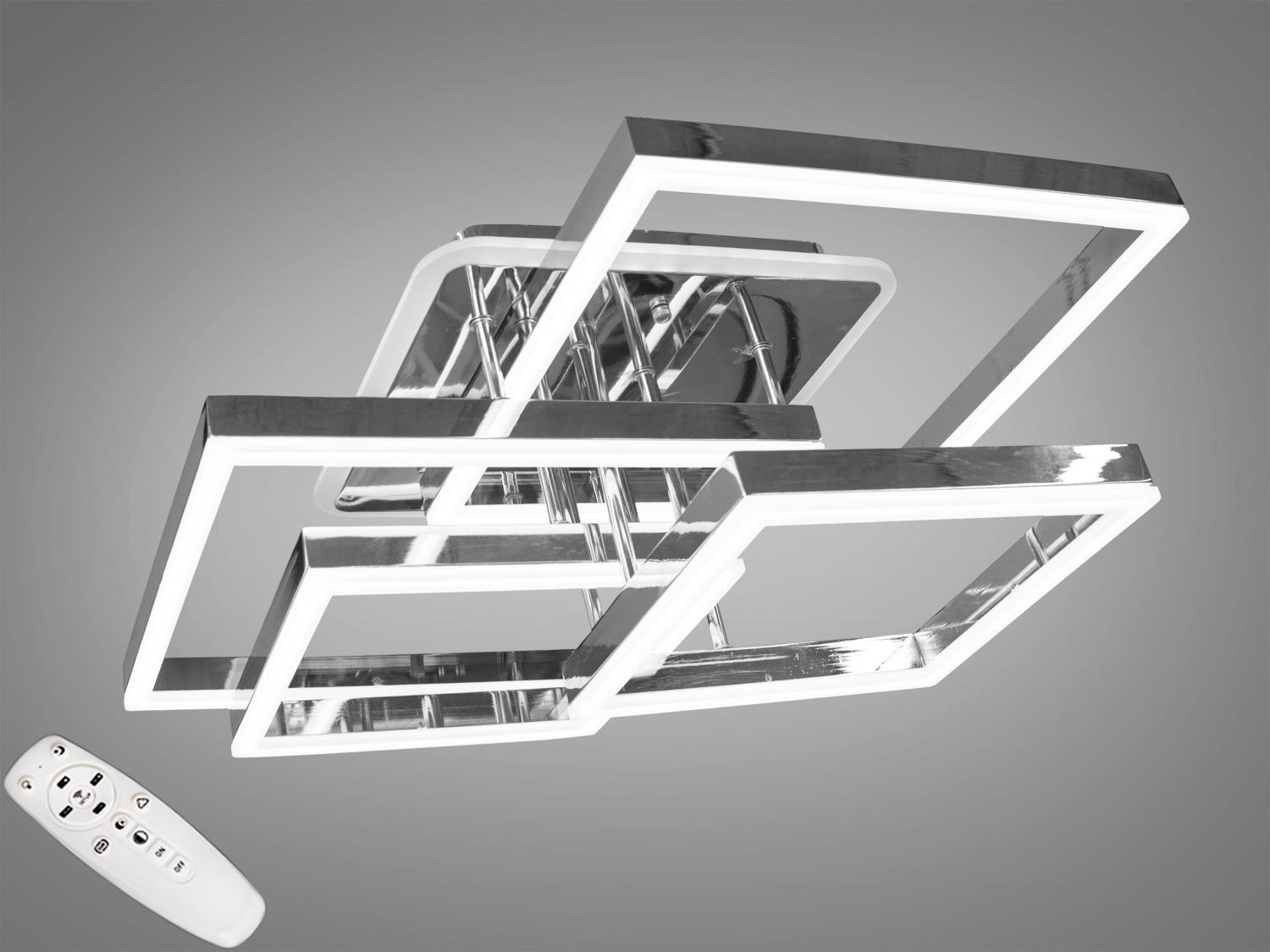 Люстра потолочная с диммером Diasha 7002HR LED 3color dimmer 145W Хром