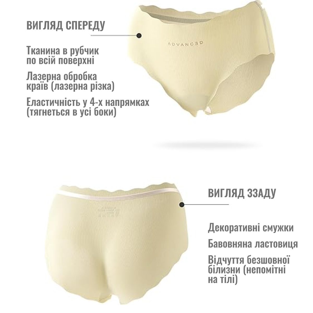 Труси слипи безшовні в рубчик 5 шт. Різнокольорові (2829302255) - фото 5 Труси слипи безшовні в рубчик 5 шт. Різнокольорові (2829302255) - фото 5