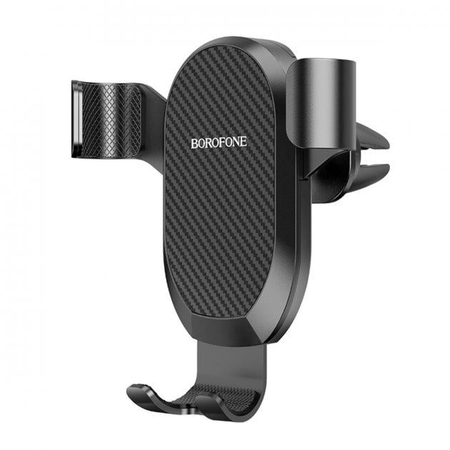 Автодержатель для телефона BOROFONE BH48 Warrior Air outlet Gravity Car holder Black (48954)