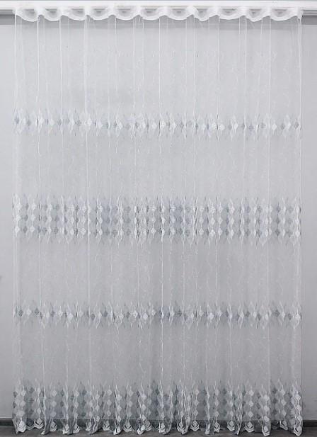 Тюль Irena фатин Белый/Серый (1158т)
