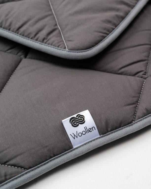 Одеяло из овечьей шерсти мериносов MERINO всесезонное поплин 140х200 см Графитовый (HLZ246PG) - фото 6