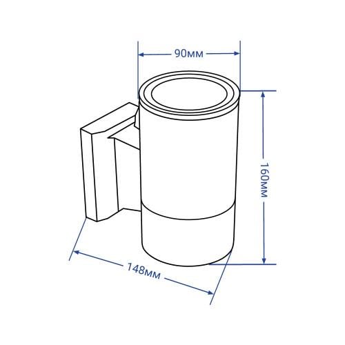 Світильник вуличний настінний під лампу Feron Сірий (DH0701) - фото 6