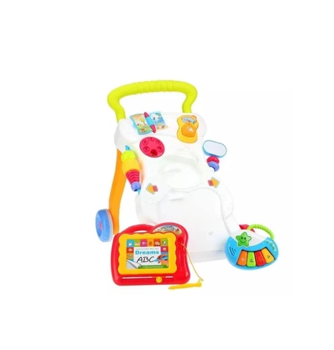 Каталка ходунки детские с доской для рисования и с пианино Каталка ходунки детские с доской для рисования и с пианино