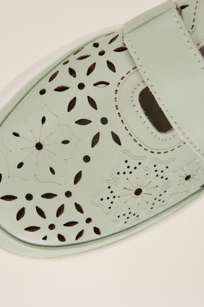 Мокасины женские ALLSY кожаные р. 38 Зеленый (195225) - фото 4