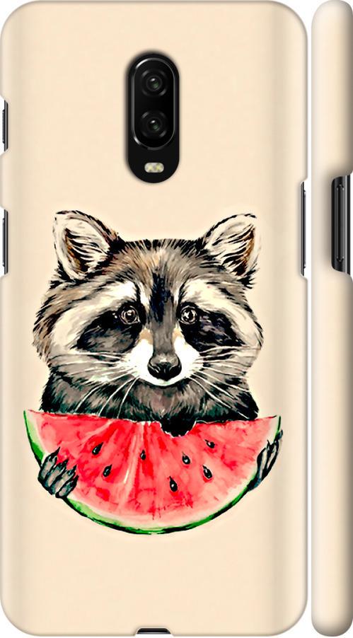 Чехол на OnePlus 6T Енотик с арбузом (4605m-1587-42517) Чехол на OnePlus 6T Енотик с арбузом (4605m-1587-42517)