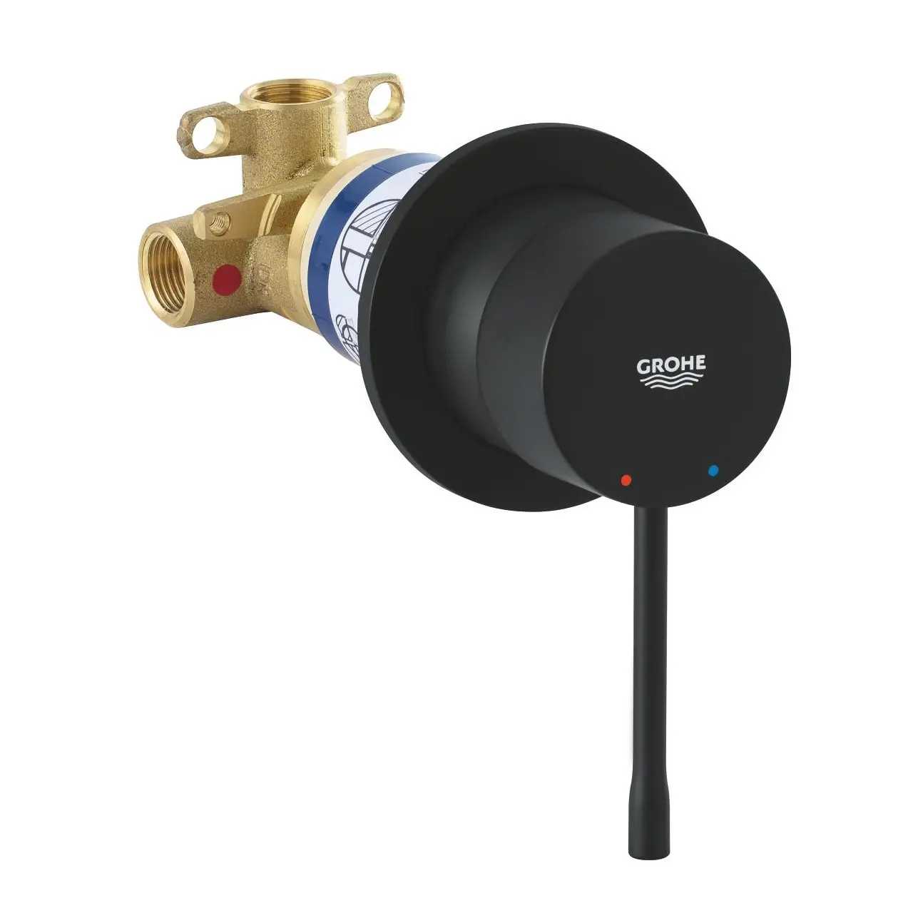 Змішувач для душу Grohe Essence прихованого монтажу Чорний матовий (29197KF0) Змішувач для душу Grohe Essence прихованого монтажу Чорний матовий (29197KF0)