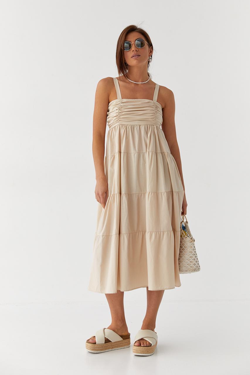 Сарафан миди Ello M Бежевый (9496314)