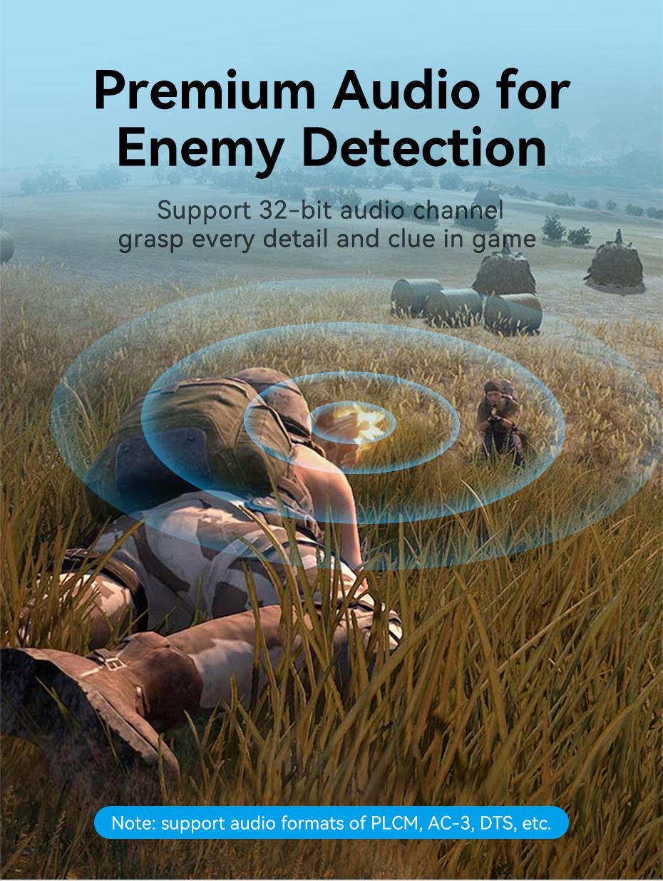 Кабель Vention DisplayPort 2.0 8K 60Hz 4K 144Hz 2K 165Hz 1080P 240Hz 40 Гбіт/с Gsync/Freesync 5 м Чорний (HGABJ) - фото 8