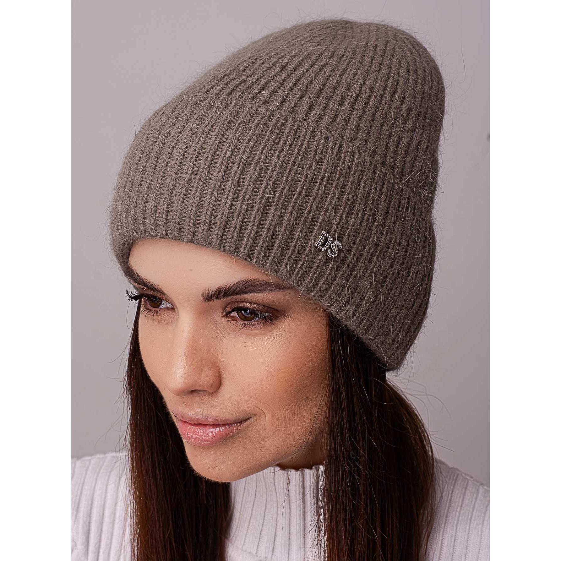 Шапка жіноча ангорова подовжена Leks Конфетті з відворотом утеплена флісом Хакі - фото 1 Шапка жіноча ангорова подовжена Leks Конфетті з відворотом утеплена флісом Хакі - фото 1