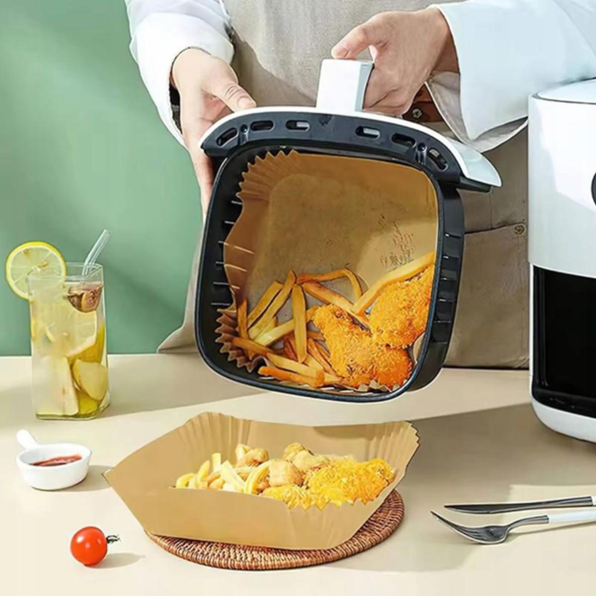 Набір пергаментних аксесуарів для аерогрилю Kraft вкладиші 100 шт. 16,5 см та форми 50 шт. 16 см - фото 4 Набір пергаментних аксесуарів для аерогрилю Kraft вкладиші 100 шт. 16,5 см та форми 50 шт. 16 см - фото 4