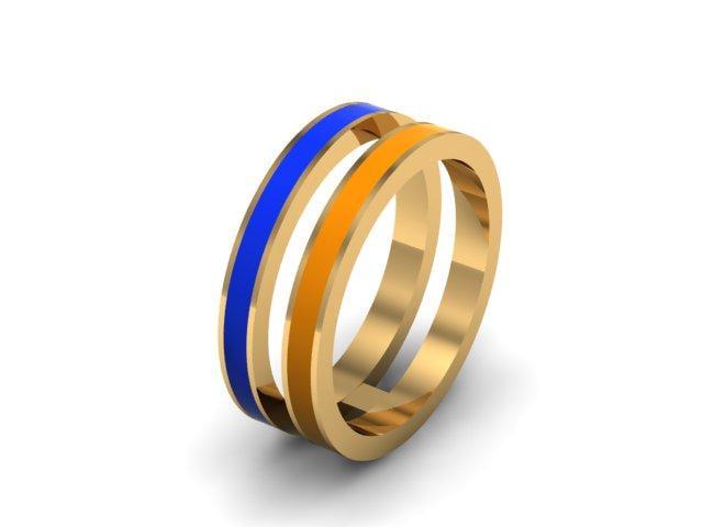 Кільце з жовтого золота з емаллю (2248261438)