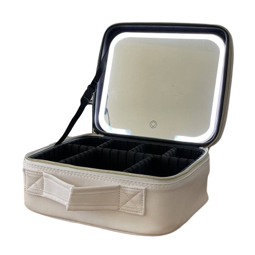 Органайзер для косметики 9228 с зеркалом и подсветкой White (11b6d116)